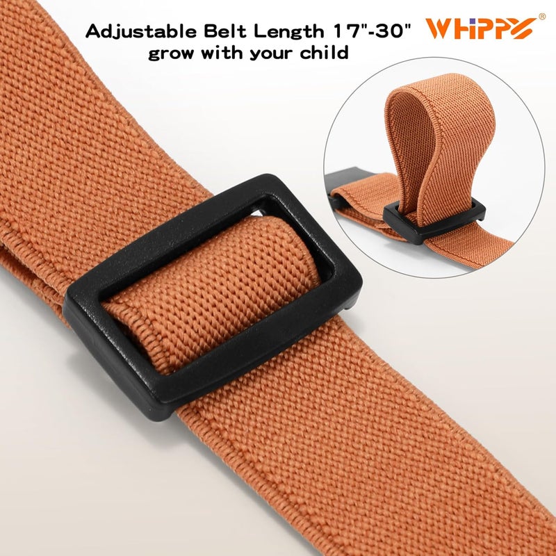 WHIPPY Elastic Kids Belt for Boys Girls - Stretch Invisible Belt with Adjustable Clip Buckle Latch Belts for School Sports - Image 4